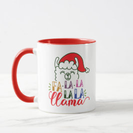 Caneca do Natal do lama do La do La do Fa