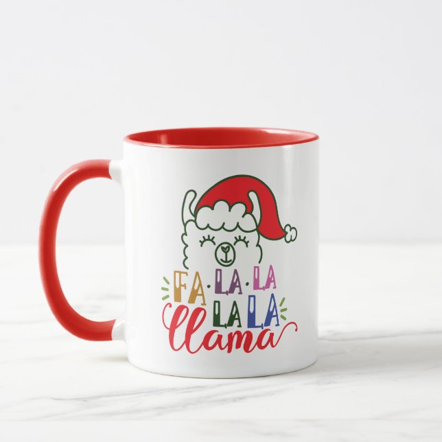 Caneca do Natal do lama do La do La do Fa (Esquerda)