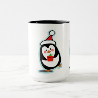 Caneca do Natal do pinguim - pinguins