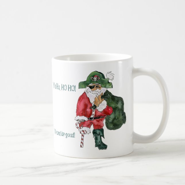 Caneca do Natal do pirata do papai noel (Direita)