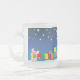 Caneca do Natal do porco pequeno
