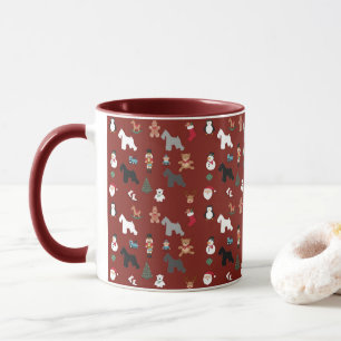 Caneca do Natal do Schnauzer