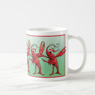 Caneca do Natal dos lagostins da dança