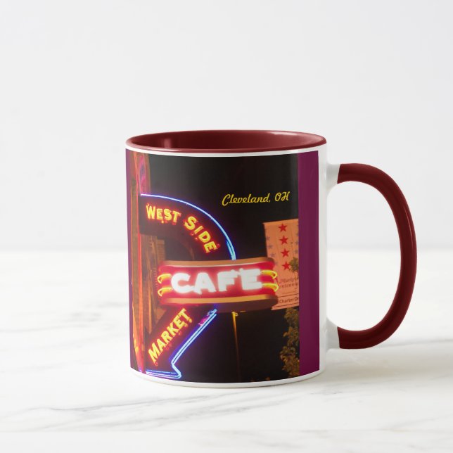 Caneca do néon do sinal do café do mercado (Direita)