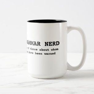 Caneca do nerd da gramática