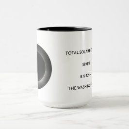 Caneca do Nome da Data do Local do Eclipse Solar T