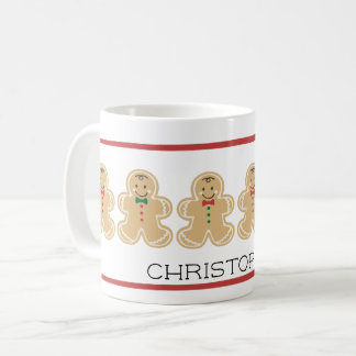 Caneca do nome do Natal do homem de pão-de-espécie