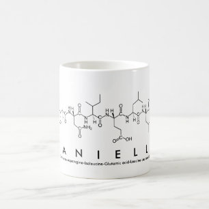 Caneca do nome do peptide de Danielle