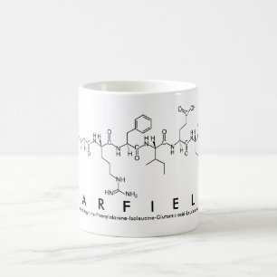Caneca do nome do peptide de Garfield