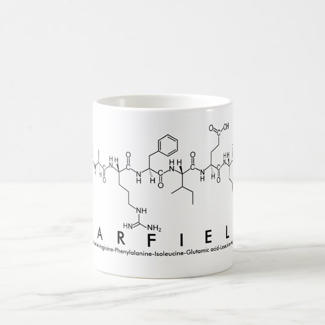 Caneca do nome do peptide de Garfield (Centro)