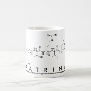 Caneca do nome do peptide de Katrina