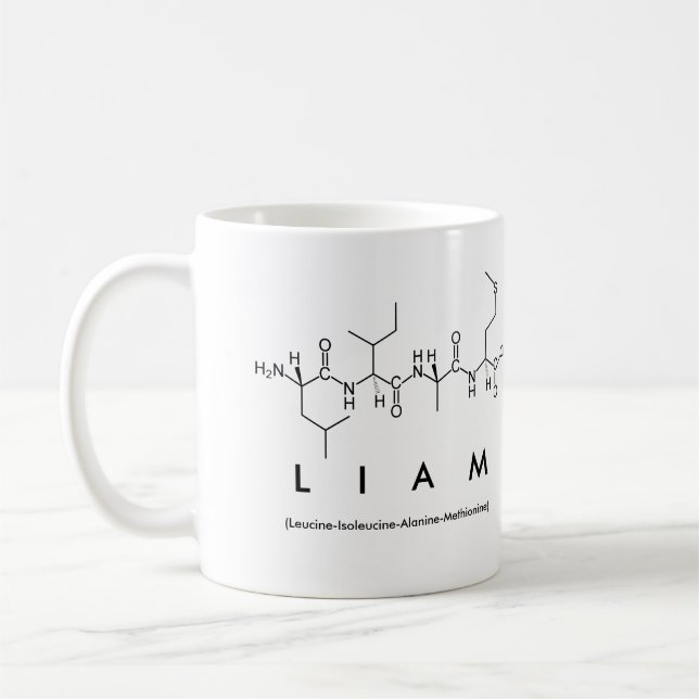 Caneca do nome do peptide de Liam (Esquerda)