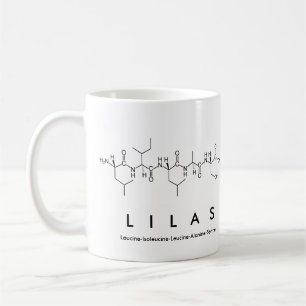 Caneca do nome do peptide de Lilas
