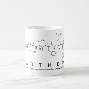 Caneca do nome do peptide de Matthew