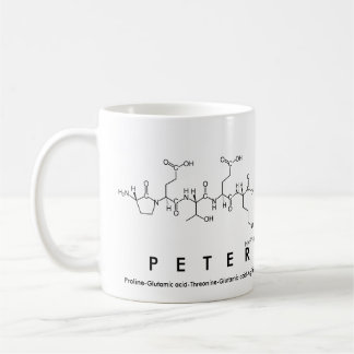 Caneca do nome do peptide de Peter