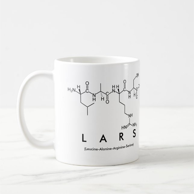 Caneca do nome do peptide do Lars (Esquerda)
