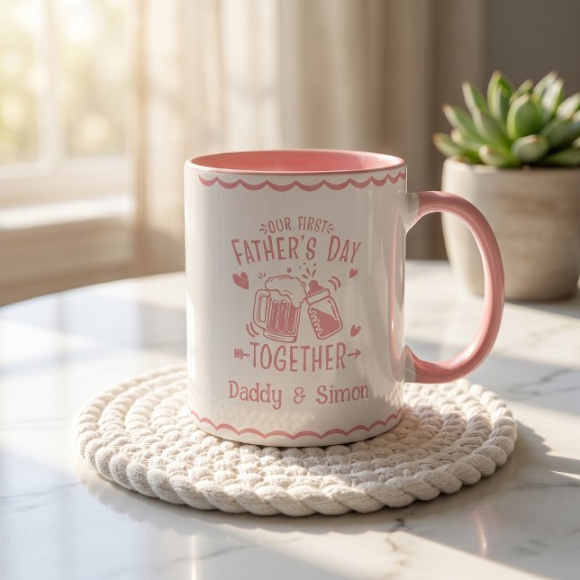 Caneca do Nosso Primeiro Dia dos Pais Juntos (Criador carregado)