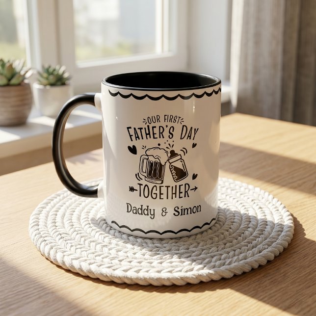 Caneca do Nosso Primeiro Dia dos Pais Juntos (Criador carregado)
