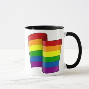 Caneca do orgulho do arco-íris do vôo