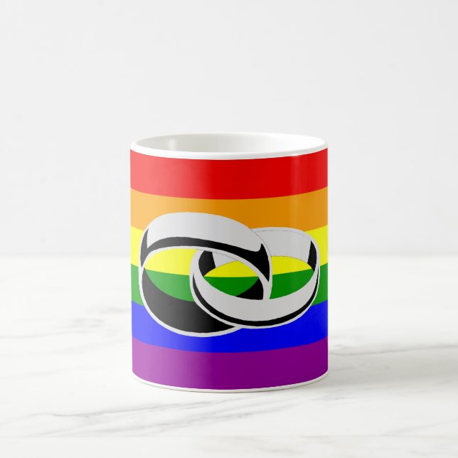 Caneca do orgulho gay da igualdade do casamento (Centro)