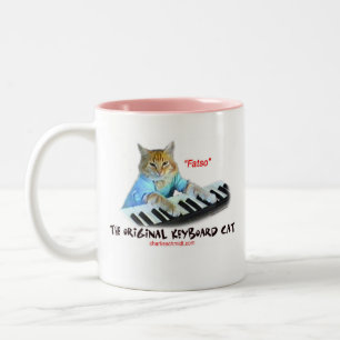 Caneca do original do gato do teclado