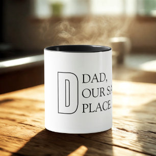Caneca do Pai de Tipografia Simples