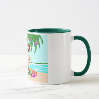 Caneca do papai noel da praia