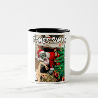 Caneca do papai noel do zombi