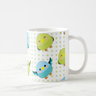 Caneca do Parakeet de Kawaii Lineolated