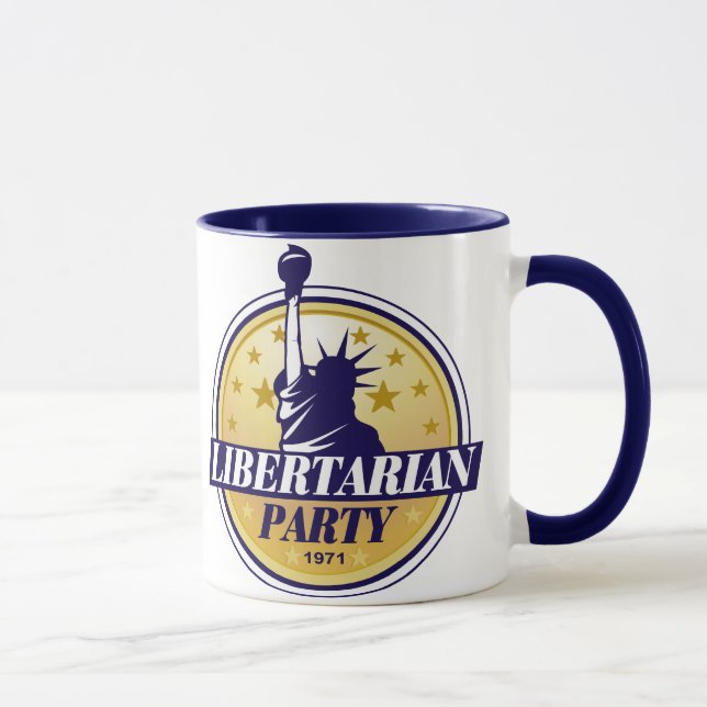 Caneca do partido do libertário (Direita)