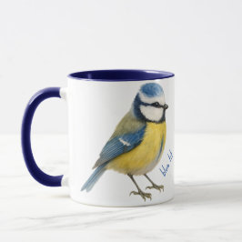 Caneca do Pássaro Azul Tit Presente Amante da Natu