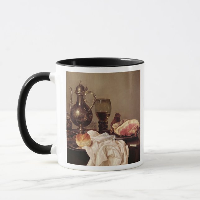 Caneca Do pequeno almoço vida ainda (óleo no painel) (Esquerda)