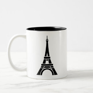 Caneca do pictograma da torre Eiffel