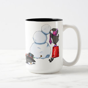 Caneca do pinguim do inverno