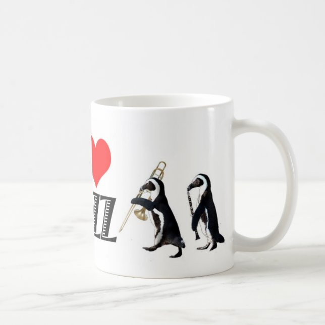 Caneca do pinguim do jazz (Direita)