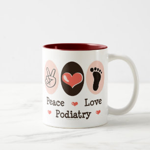 Caneca do Podiatrist do Podiatry do amor da paz