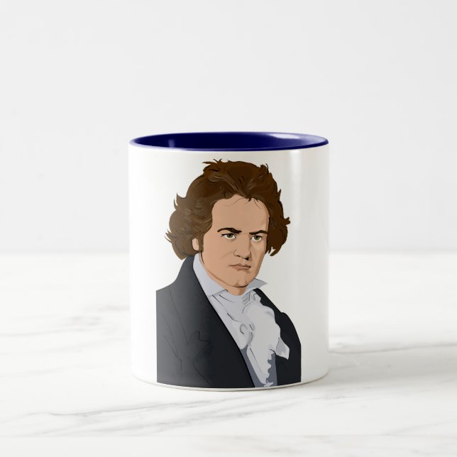caneca do pop art do beethoven (Centro)