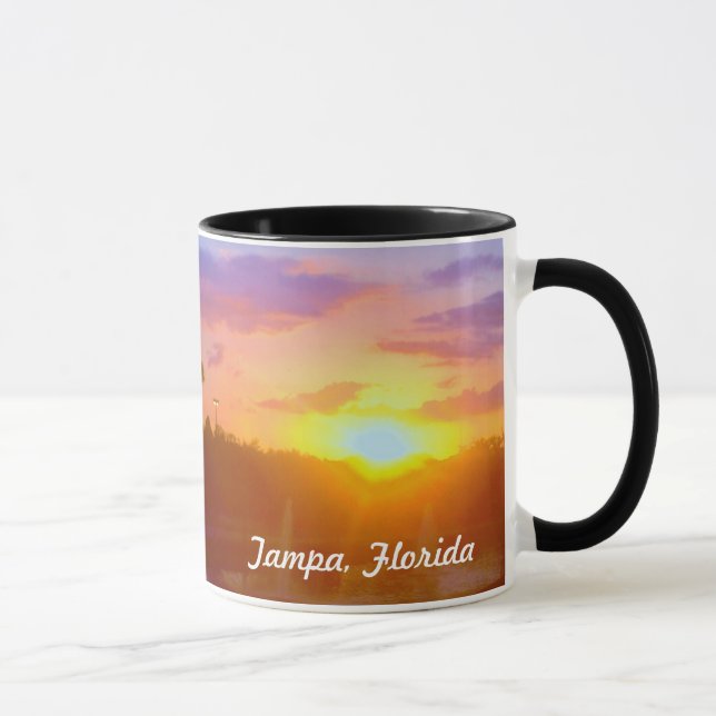 Caneca do por do sol de Tampa Florida (Direita)