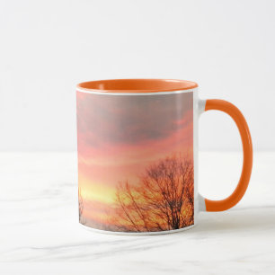 Caneca do por do sol do inverno