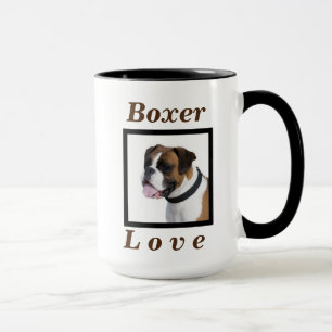 Caneca Do "presente bonito do cão do amor pugilista" par