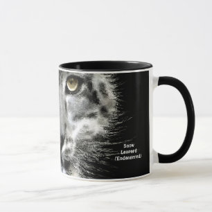 Caneca do presente do leopardo de neve