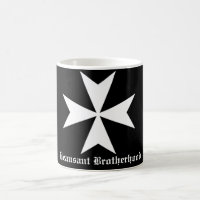 Caneca do preto da fraternidade de Hospitaller