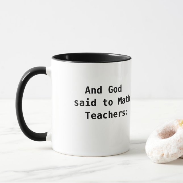 Caneca do professor de matemática - citações (Com Donut)