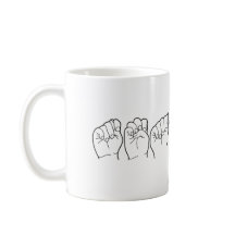Caneca do professor do ASL - linguagem gestual