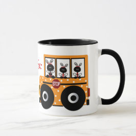 Caneca do professor do auto escolar do joaninha