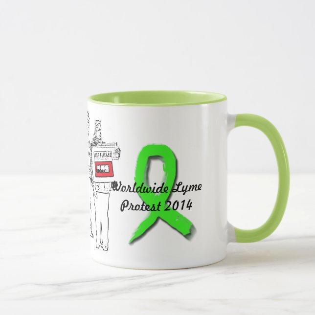 Caneca do Protesto Mundial de Lyme (Direita)