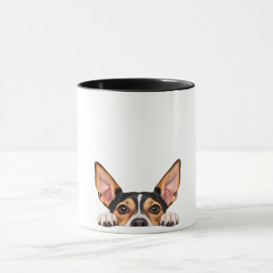 Caneca do Rat Terrier de orelhas grandes e persona