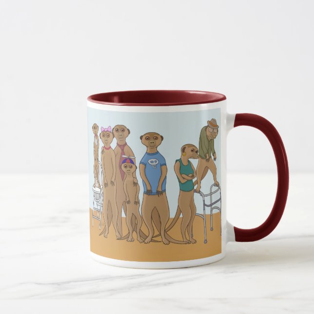 Caneca do retrato da família de Meerkat (Direita)