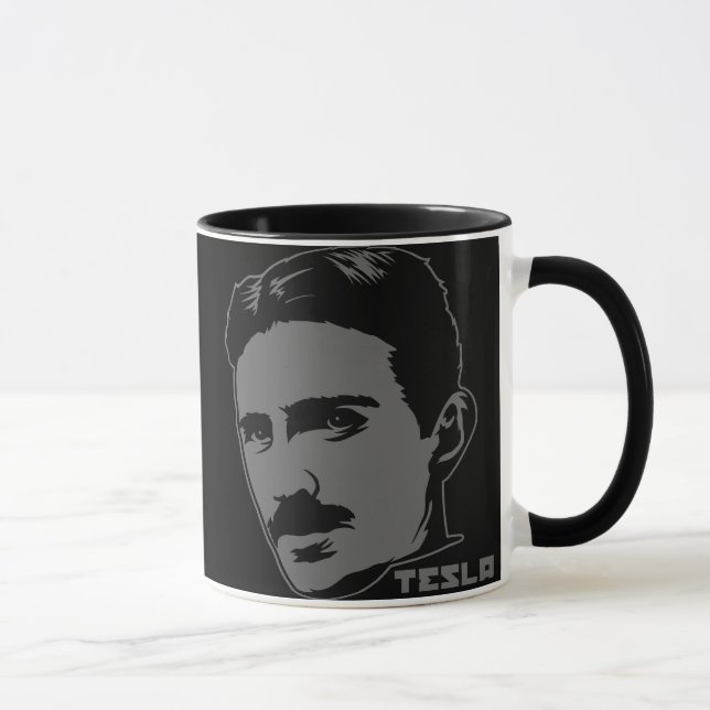 Caneca do retrato de Nikola Tesla (Direita)