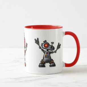 Caneca do robô do divertimento